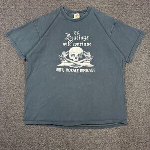 Beatings Will Continue Until Morale Improves Skull & Crossbones Shirt XL Pirate